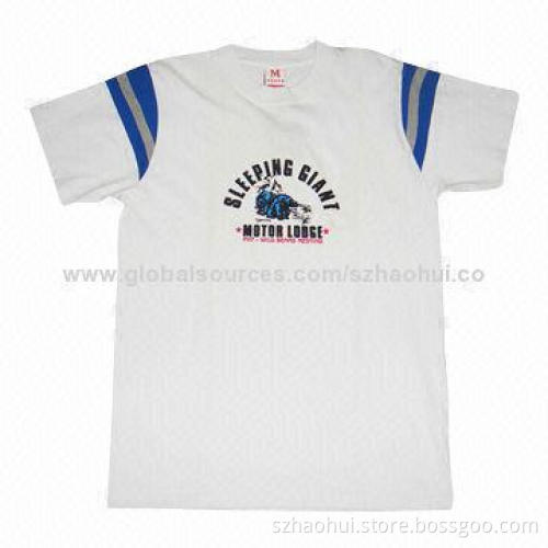 White Printed T-shirt for Girls, 100% Cotton, Color and Size Can be Customized